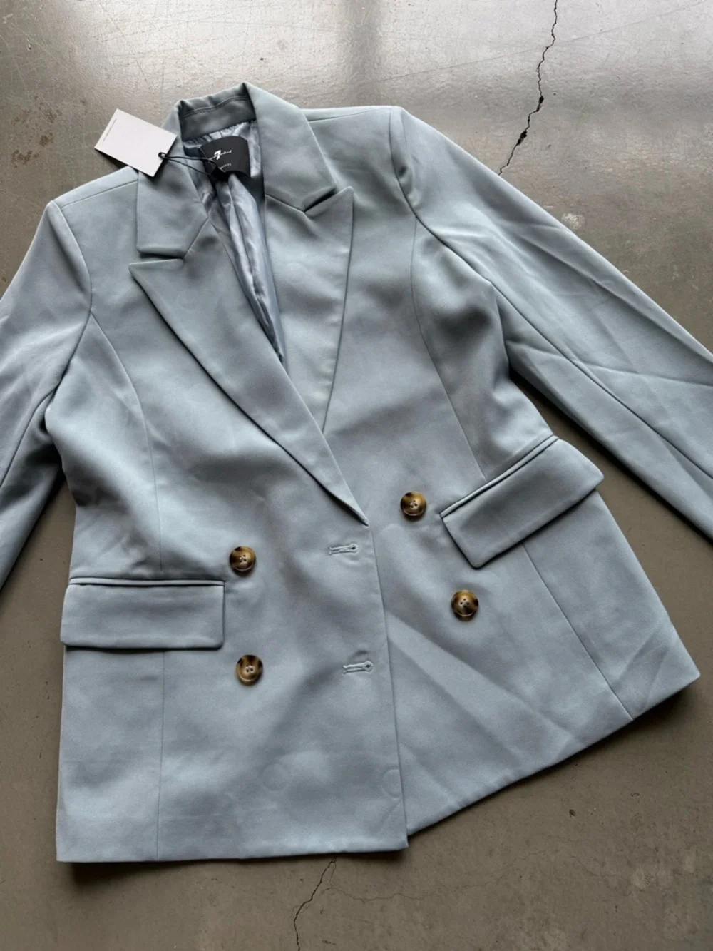 7 For All Mankind / Double Breasted Blazer / Blue - Picture 1 of 14